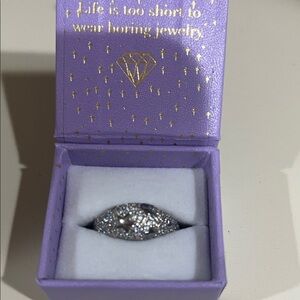 Melinda Maria Silver Sparkle Ring